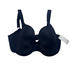 Dominique Intimate Apparel Black Full Coverage Bra 38F Adjustable‎ Support NEW